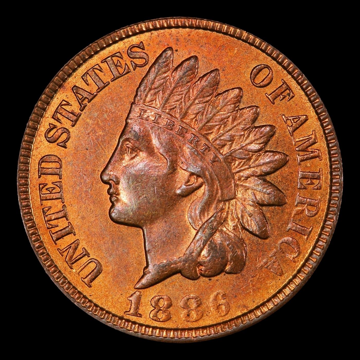 1886 Ty II Indian Cent TOP POP! 1c ms66 rb SEGS