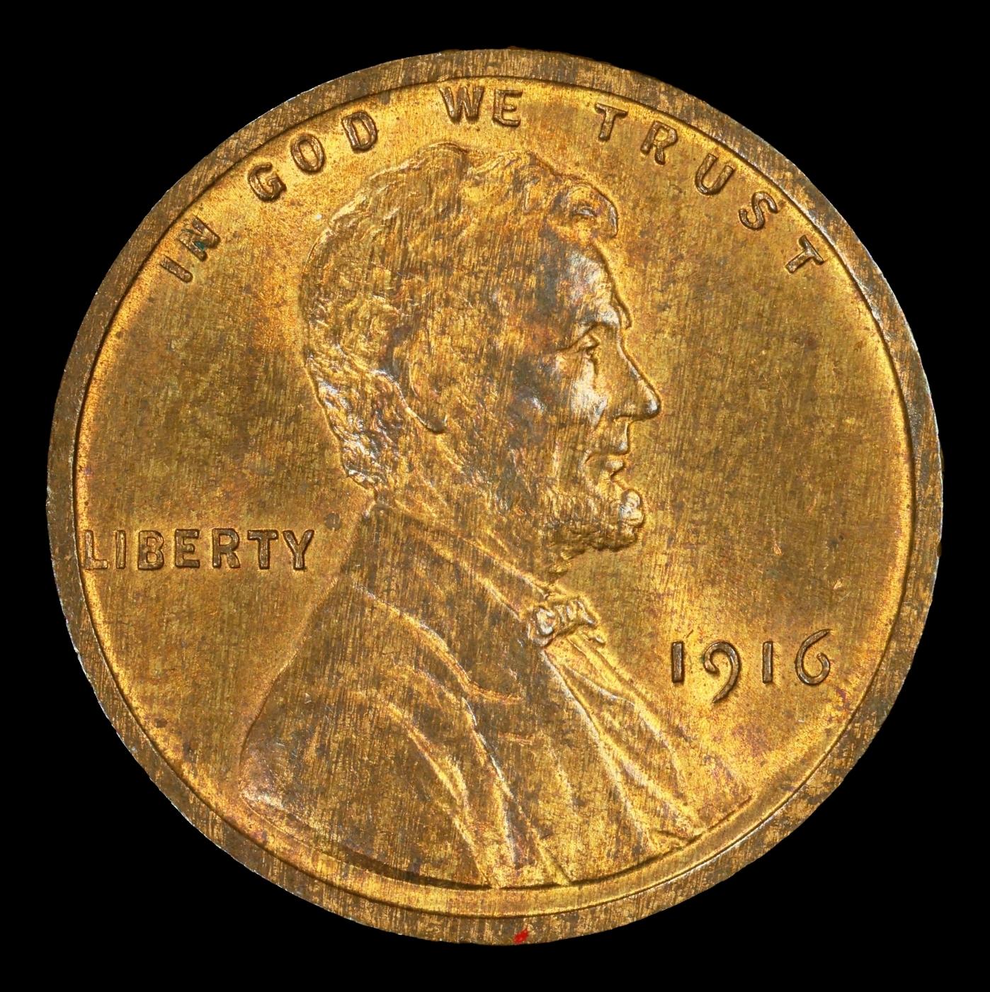 1916-p Lincoln Cent Near Top Pop! 1c ms66+ rb SEGS