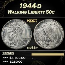 1944-d Walking Liberty Half Dollar 50c ms66+ SEGS