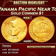 1915-s Panama Pacific Gold Commem Dollar Near Top Pop! 1 ms66+ SEGS