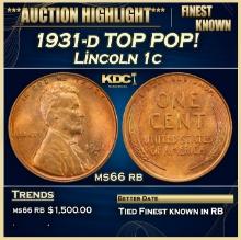 1931-d Lincoln Cent TOP POP! 1c ms66 rb SEGS