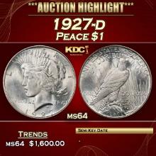1927-d Peace Dollar $1 ms64 SEGS