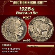 1928-s Buffalo Nickel 5c ms66 SEGS