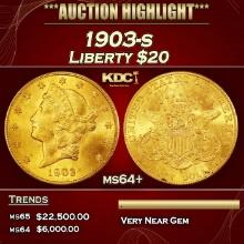 1903-s Gold Liberty Double Eagle $20 ms64+ SEGS
