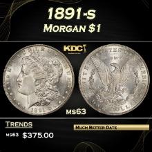 1891-s Morgan Dollar $1 Grades ms63