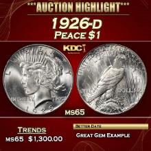 1926-d Peace Dollar $1 ms65 SEGS