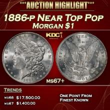 1886-p Morgan Dollar Near Top Pop $1 ms67+ SEGS
