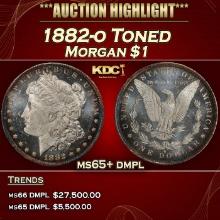 1882-o Morgan Dollar Toned $1 ms65+ dmpl SEGS