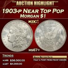 1903-p Morgan Dollar Near Top Pop $1 ms67+ SEGS