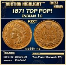 1871 Indian Cent TOP POP! 1c ms66+ rb SEGS