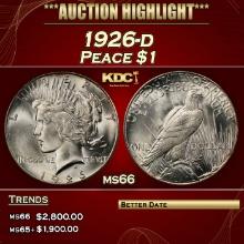 1926-d Peace Dollar $1 ms66 SEGS
