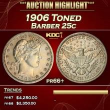 1906 Proof Barber Quarter Toned 25c pr66+ SEGS