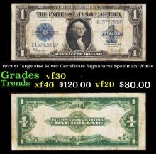 1923 $1 large size Silver Certificate Grades vf++ Signatures Speelman/White