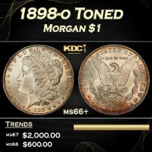 1898-o Morgan Dollar Toned $1 ms66+ SEGS