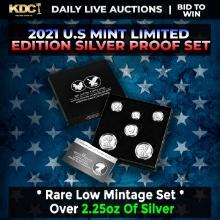 RARE 2021 United States Mint Limited Edition Silver Proof Set 6 coins, Over 2oz Of Silver low mintag