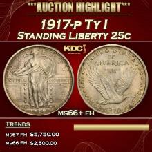 1917-p Ty I Standing Liberty Quarter 25c ms66+ fh SEGS