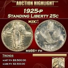 1925-p Standing Liberty Quarter 25c ms66+ fh SEGS
