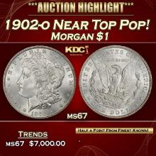 1902-o Morgan Dollar Near Top Pop! $1 ms67 SEGS