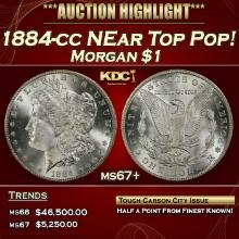 1884-cc Morgan Dollar NEar Top Pop! $1 ms67+ SEGS
