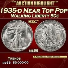 1944-p Walking Liberty Half Dollar Near Top Pop 50c ms67+ SEGS