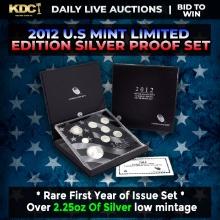 ***RARE First Year Of Issue 2012 United States Mint Limited Edition Silver Proof Set 8 coins, Over 2
