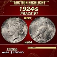 1924-s Peace Dollar $1 ms64 SEGS