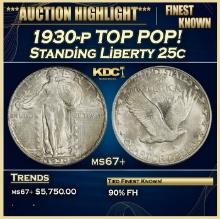 1930-p Standing Liberty Quarter TOP POP! 25c ms67+ SEGS