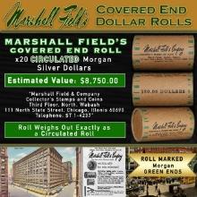 COE- Rare Green Level MARSHALL FIELDS Circ Morgan $1 Roll 20
