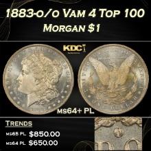 1883-o/o Vam 4 Top 100 Morgan Dollar $1 ms64+ PL SEGS