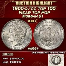 1900-o/cc Top 100 Morgan Dollar Near Top Pop $1 ms66+ SEGS