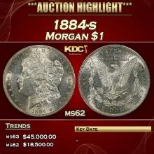 1884-s Morgan Dollar $1 ms62 USCG