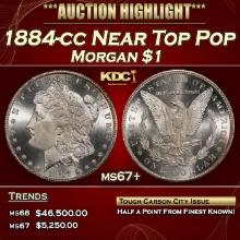 1884-cc Morgan Dollar Near Top Pop $1 ms67+ SEGS