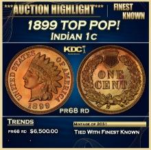 1899 Proof Indian Cent TOP POP! 1c pr68 rd SEGS