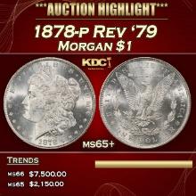 1878-p Rev '79 Morgan Dollar $1 ms65+ SEGS