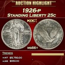 1926-p Standing Liberty Quarter 25c ms66+ SEGS