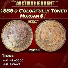 1885-o Morgan Dollar Colorfully Toned $1 ms66+ SEGS