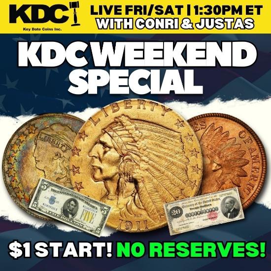 Key Date Coins Weekend Special- $1 Openings! 21LD