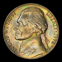 1978-p Jefferson Nickel Rainbow Toned TOP POP! 5c ms67 SEGS