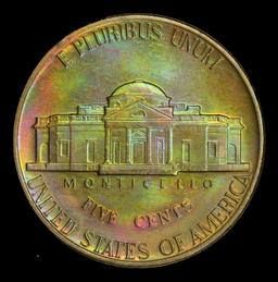 1978-p Jefferson Nickel Rainbow Toned TOP POP! 5c ms67 SEGS