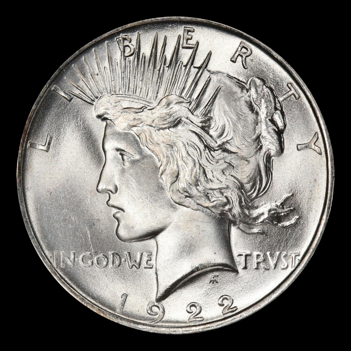 1922-p Peace Dollar Near Top Pop $1 ms66+ SEGS