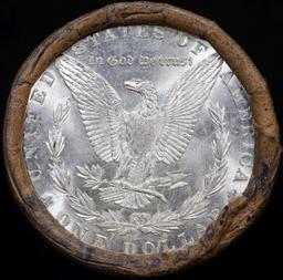 Full solid date 1889-p Uncirculated Morgan silver dollar roll, 20 coins