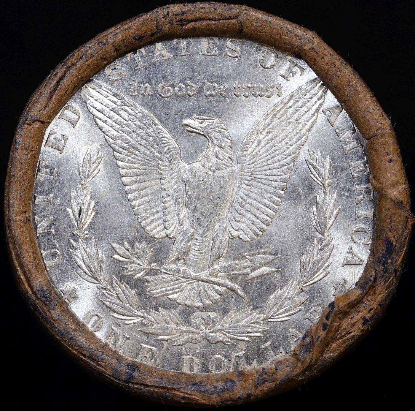 Full solid date 1889-p Uncirculated Morgan silver dollar roll, 20 coins