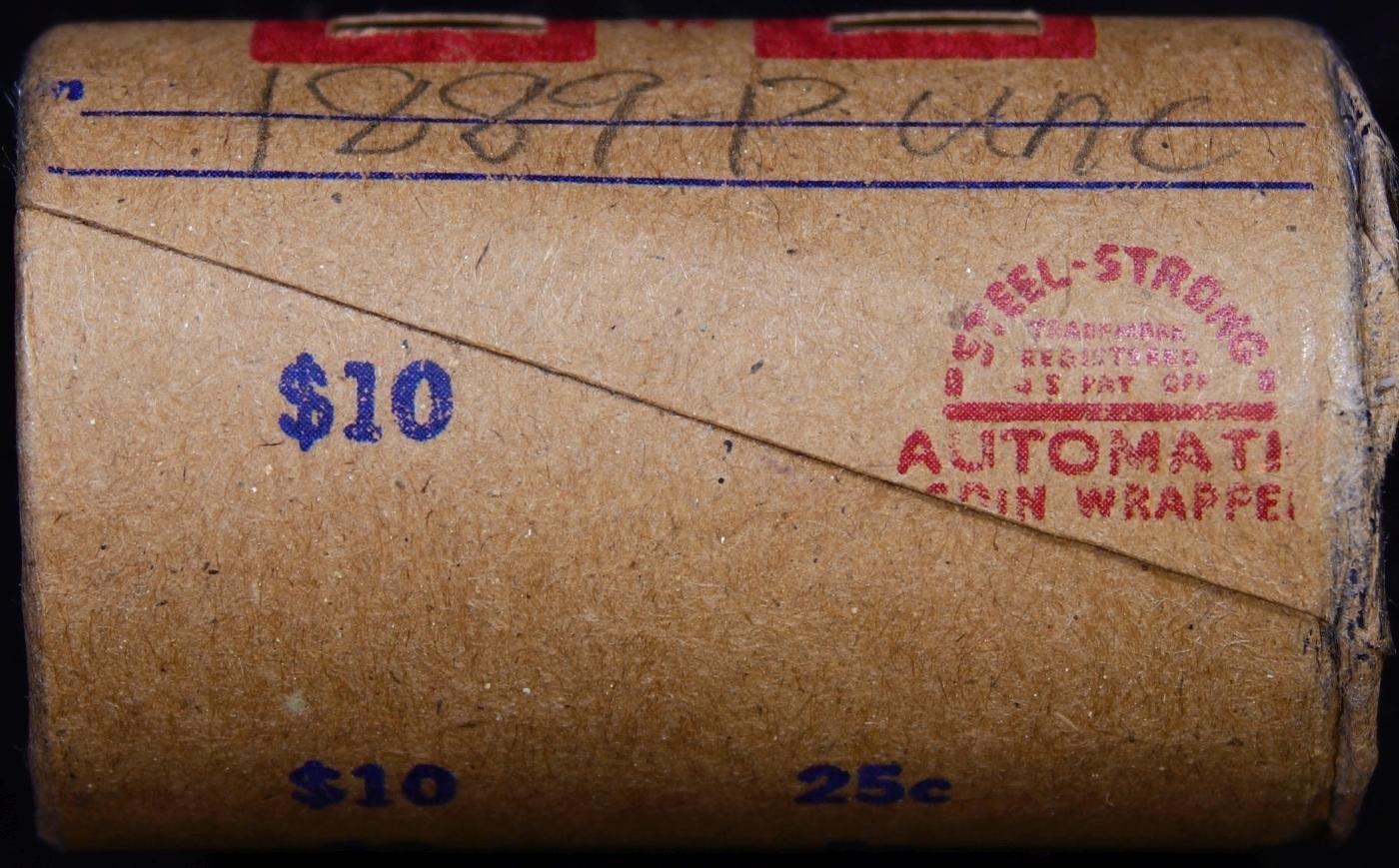 Full solid date 1889-p Uncirculated Morgan silver dollar roll, 20 coins