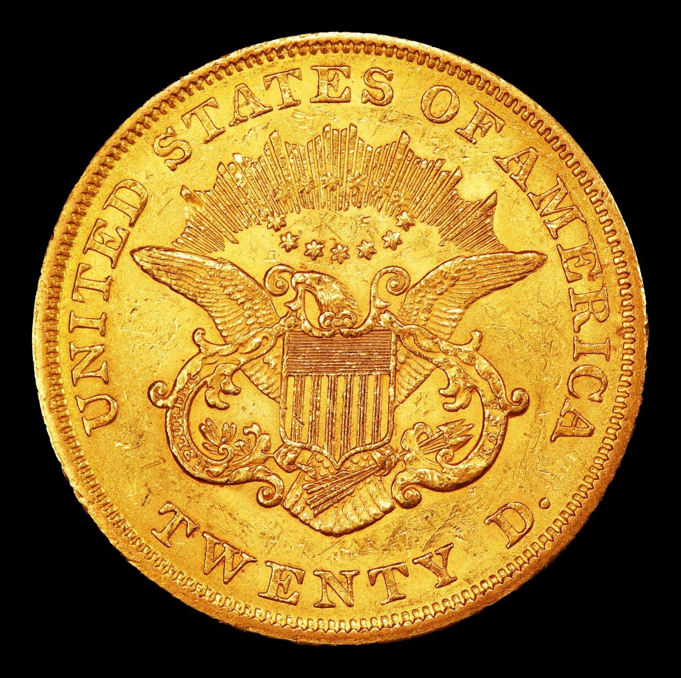 1855-p Gold Liberty Double Eagle $20 ms62 SEGS