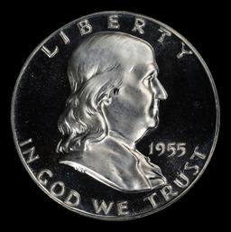 1955 Proof Franklin Half Dollar NEar Top Pop! 50c pr68+ DCAM SEGS
