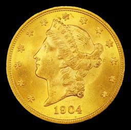 1904-p Gold Liberty Double Eagle Near Top Pop $20 ms66+ SEGS