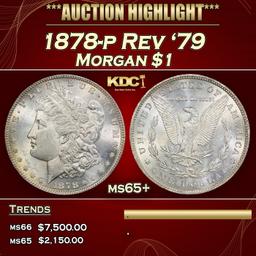 1878-p Rev '79 Morgan Dollar $1 ms65+ SEGS
