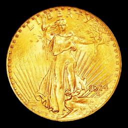 1914-s Gold St. Gaudens Double Eagle TOP POP! $20 ms67 SEGS