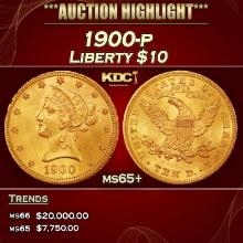 1900-p Gold Liberty Eagle $10 ms65+ SEGS