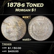 1878-s Morgan Dollar Toned $1 Grades ms65+